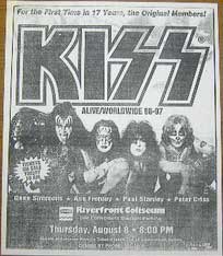 Advert from 08 August 1996 show Cincinnati, OH, USA