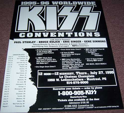 Poster from Montreal, Canada 27 July 1995 show