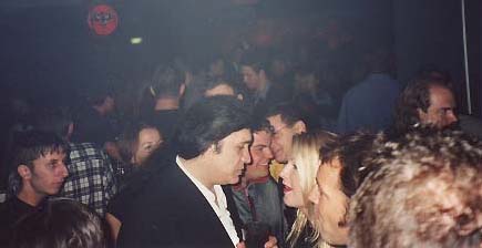 Gene talking to fans