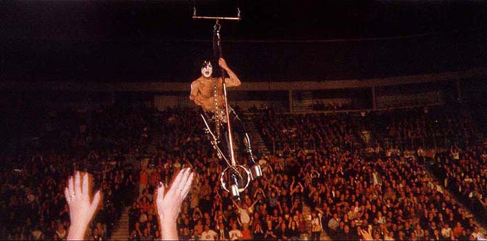 Paul overhead on the flying fox